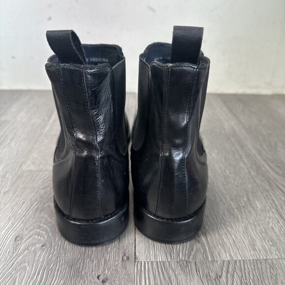 Frye Chelsea Boots Men 10.5 Black Leather  Ankle Pull On Shoes Made In Italy main image 8